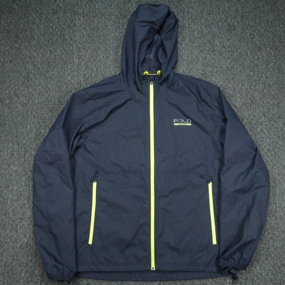 Polo Sport Jacket Mens XL Hooded Full Zip Performance Windbreaker Ralph Lauren